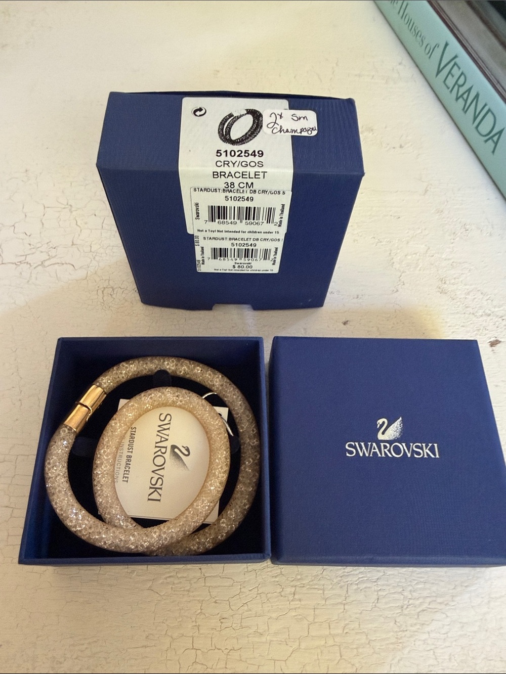Swarovski Stardust Champagne Mesh Crystal Bracelet